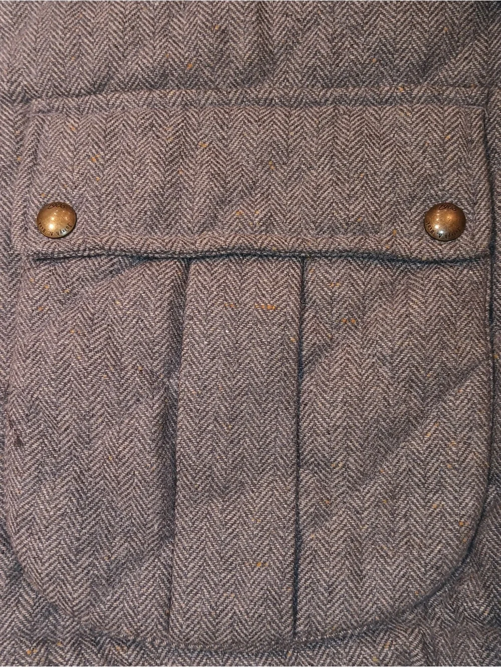 Men's Quilted Grey Brown Barn Field Jacket with Corduroy Collar